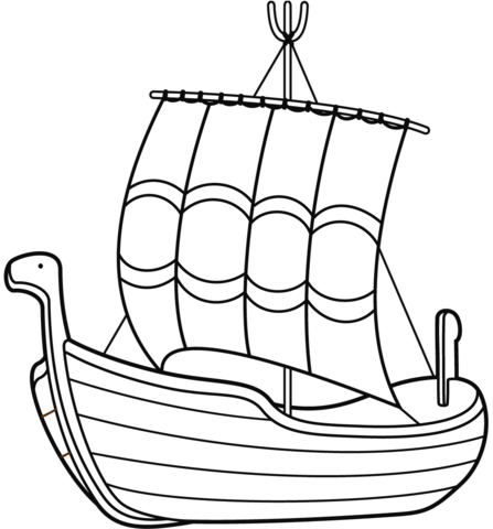 Viking Boat From Vikings Coloring Page